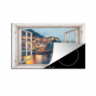 Herdabdeckplatte 80x52 cm Durchblick - Italien - Meer