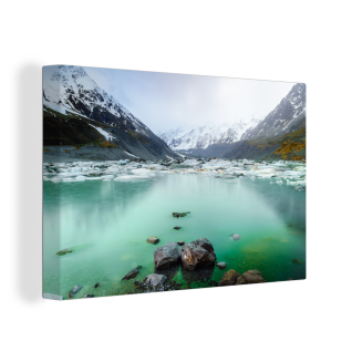 Leinwandbilder - Wanddeko 30x20 cm Meer - Berg - Neuseeland