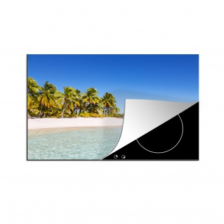 Herdabdeckplatte 78x52 cm Meer - Insel - Palme