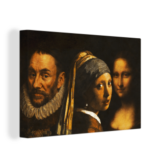 Leinwandbilder - Wanddeko 90x60 cm Girl with a Pearl Earring - Wilhelm von Oranien - Mona Lisa