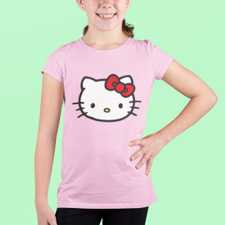 Bio Baumwolle T-Shirt Hello Kitty Hallo Katze Japanisch Kätzchen Kid Shirt Girl