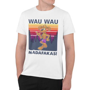 Pew Pew Matafaka Hund Katze Dog Funny Retro T Shirt Herren XS - XXXL