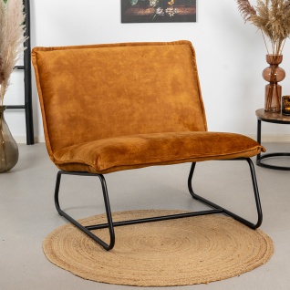 Samt Sessel Paris Luxury modern ockergelb
