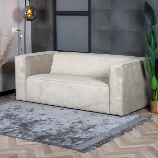 Design Sofa Memphis 2, 5-Sitzer Stoff taupe