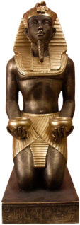 Egypt Statue Pharaoh art hand made and painted in Europe bust candle candlestick sculpture Kunst Skulptur Kerzenhalter Büste Pharao Ägypten