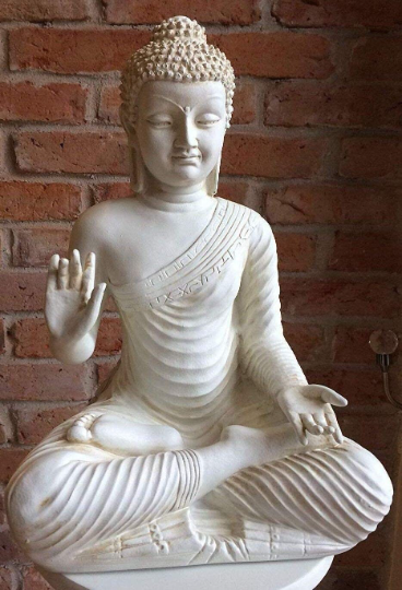 Figursitzender Buddha, Dekoration für Ihr Zuhause, perfekt für ein Geschenk, hergestellt in Europa, 47 cm