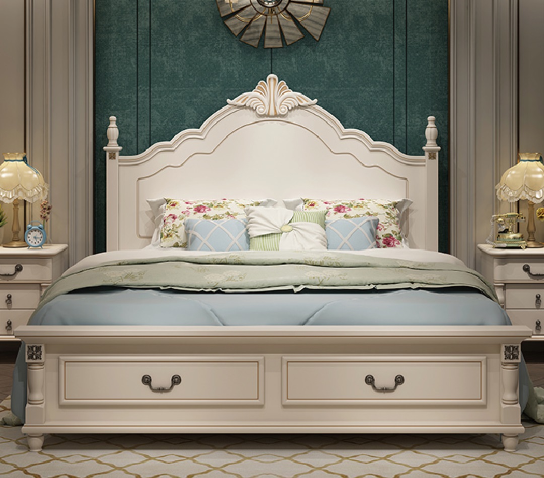 Luxus Bett Design Doppel Hotel Betten Königliches Barock Holz Möbel