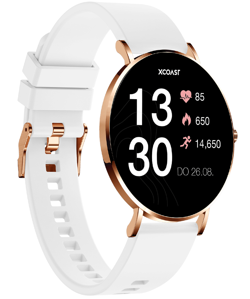 XCOAST SIONA 2 Damen Smartwatch, 42 mm, AMOLED Display, Ultraflach, iOS und Android